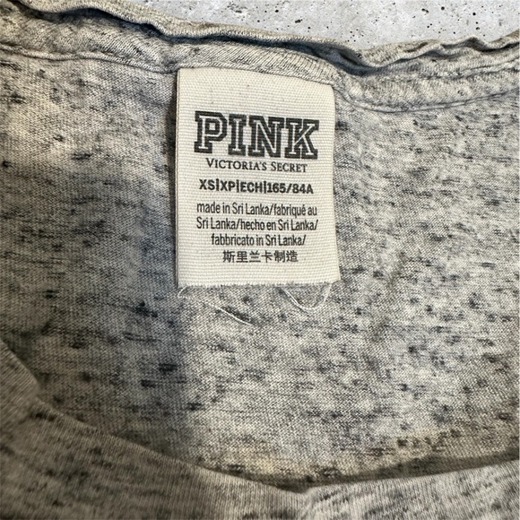 Victoria’s Secret PINK Grey / Gray Shirt Size XS - Picture 4 of 4